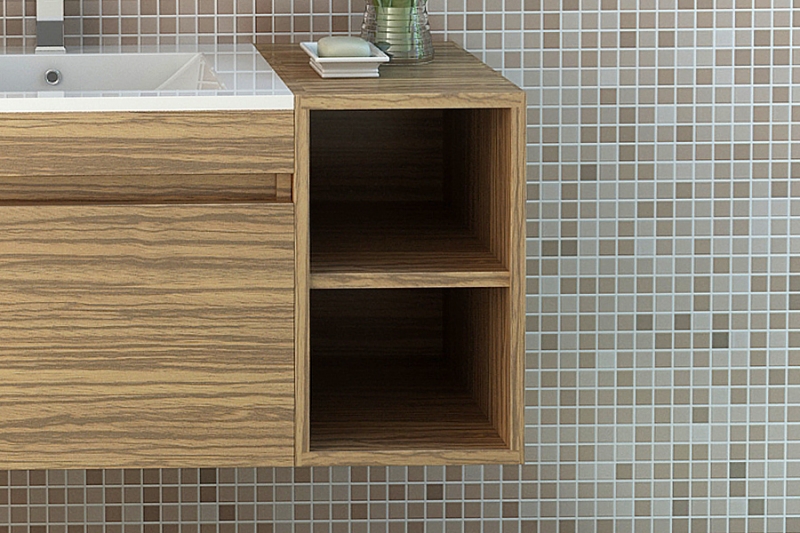 Bathroom Middle Cabinet Brixen (wood look "zebra")