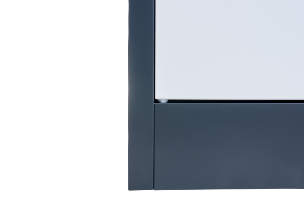 Steel Office Cabinet KIEW anthracite gray knock down  90x40x90cm