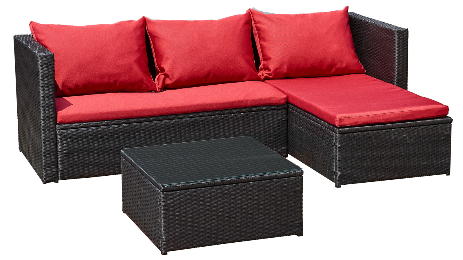 Garden furniture Bergen III black red