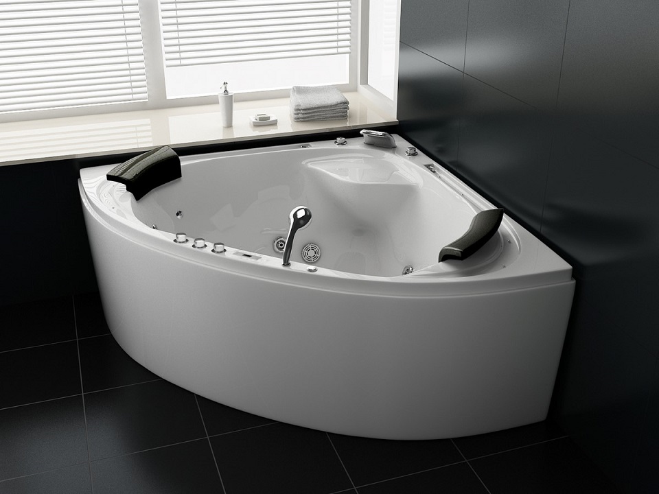 Whirlpool VILLA SABRINA weiss 1,6x1,6 m Vollausstattung Wasserfall umlaufend