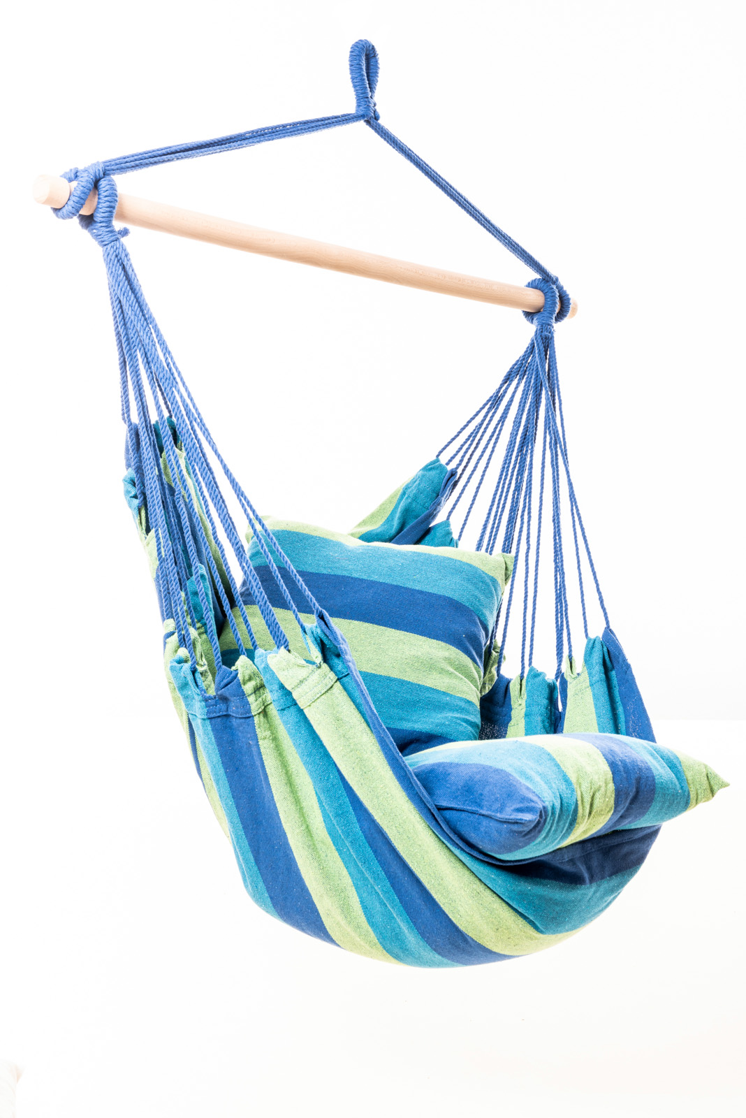 Hängesessel Relax IV blau 100 % Baumwolle Hängesitz Hänge Stuhl Garten Balkon