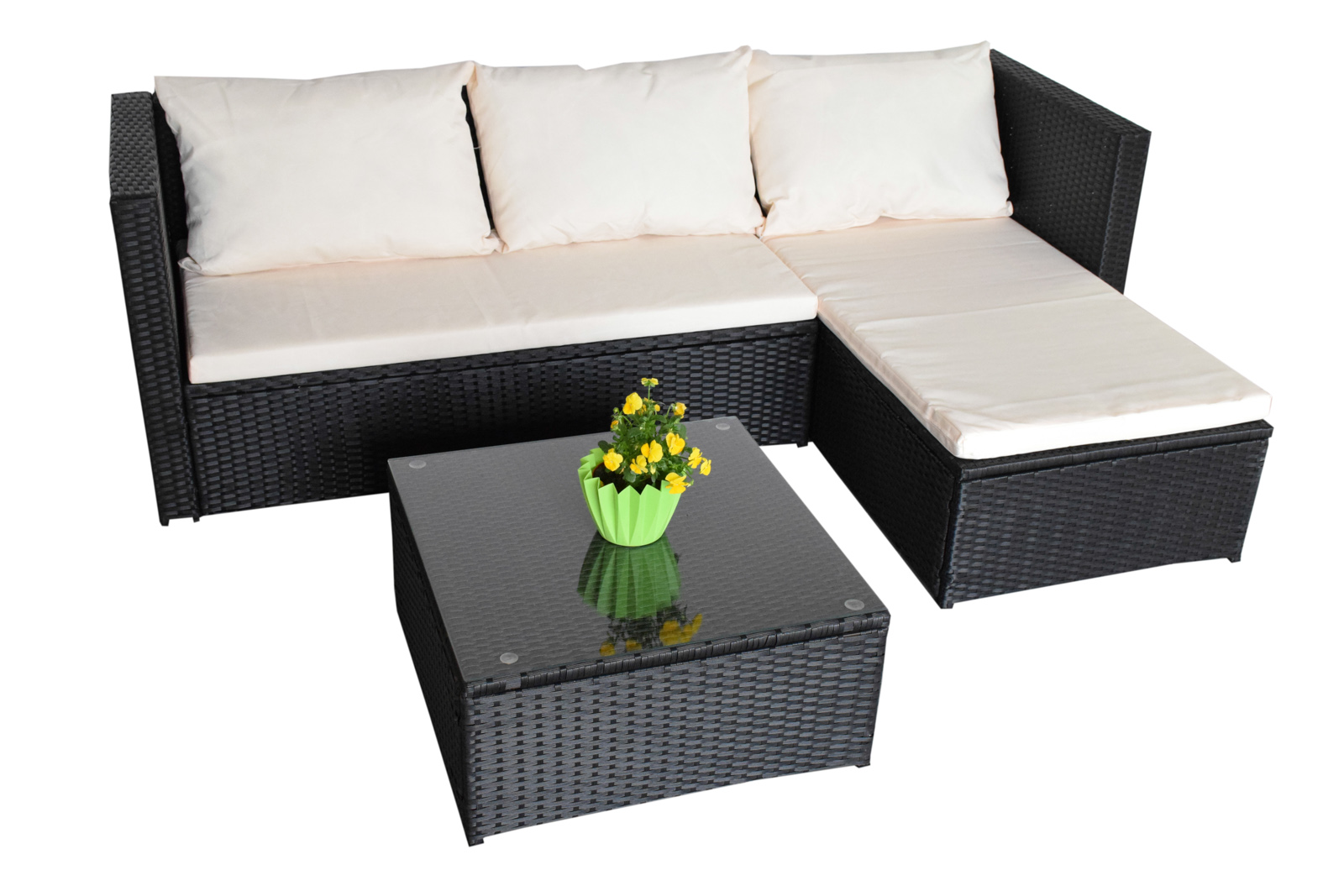 Garden furniture Bergen III black beige