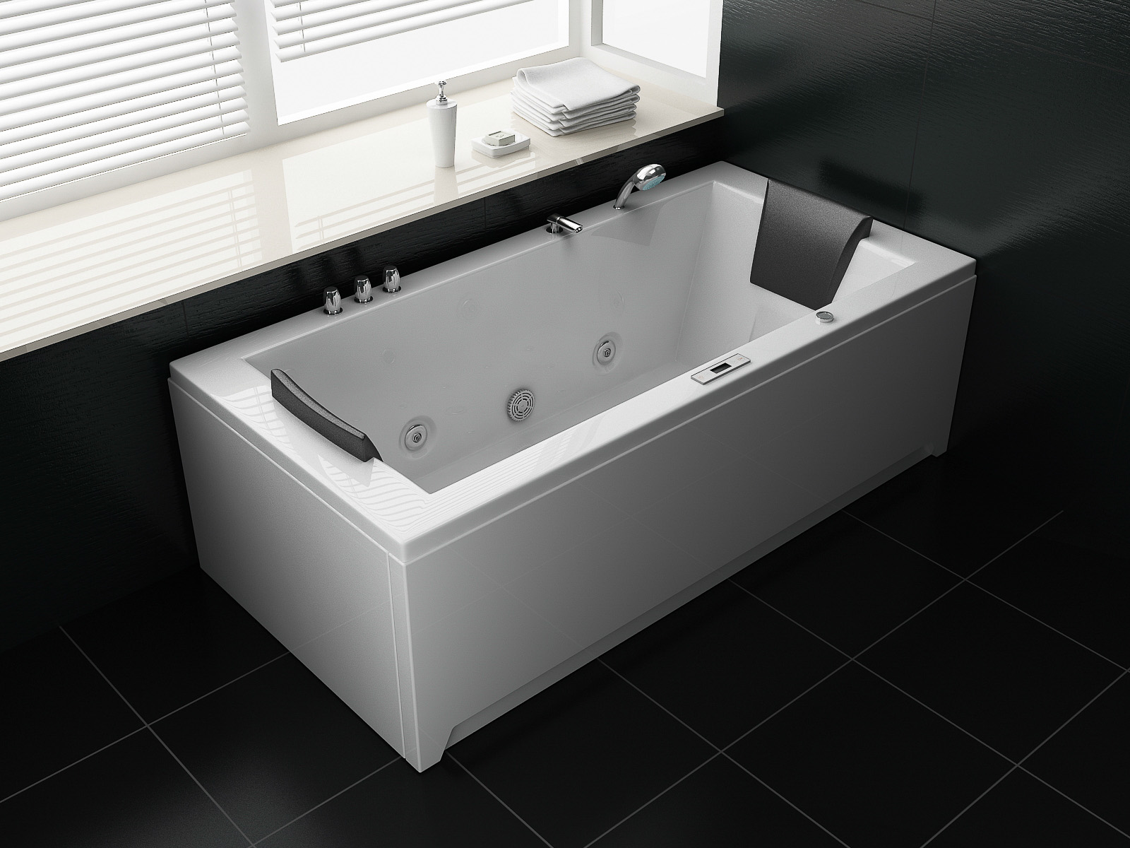 Whirlpool 2 Personen Villa Eugenie mit LED 183 x 90 cm