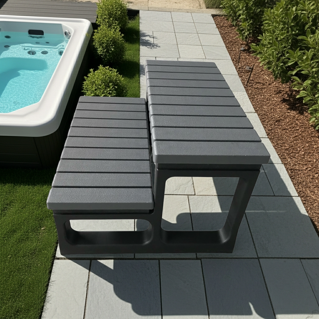 Einstiegstreppe Einstiegsleiter für Whirlpool Außenwhirlpool Spa  Jet-Line