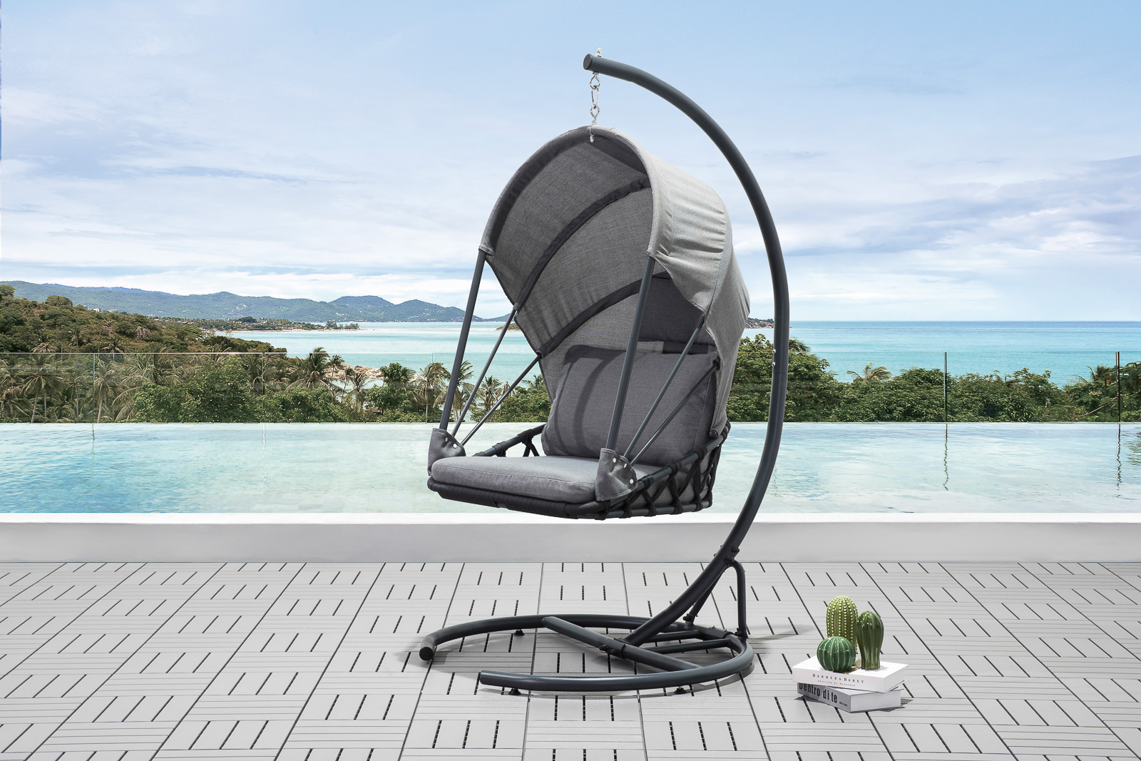 Hanging Chair SATURNA grey