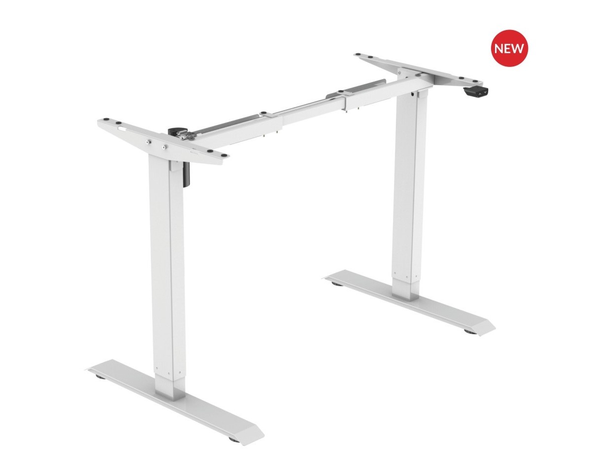 Motorized frame BASIC for height-adjustable desk, white