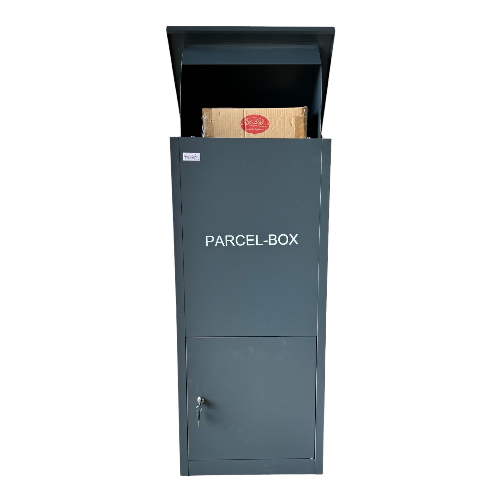 Jet-Line® | Paketbox |Paketablage Briefbox mit Paketfach Gr.XX L | Metall anthrazit 99,5x35x45,5cm