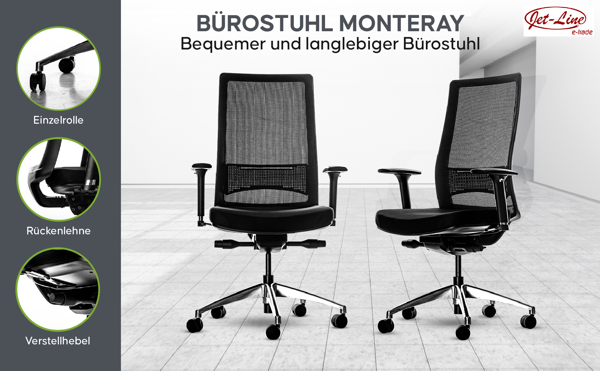 Jet-Line Office-Chair MONTERAY, black