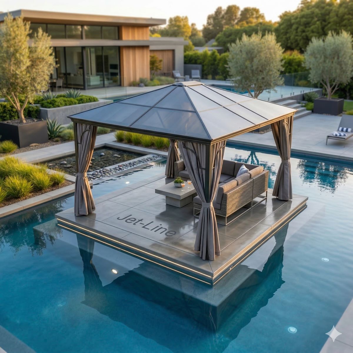 Pavillon Gartenpavillon 3x4,2m  Sahor anthrazit Aluminium UV-Schutz