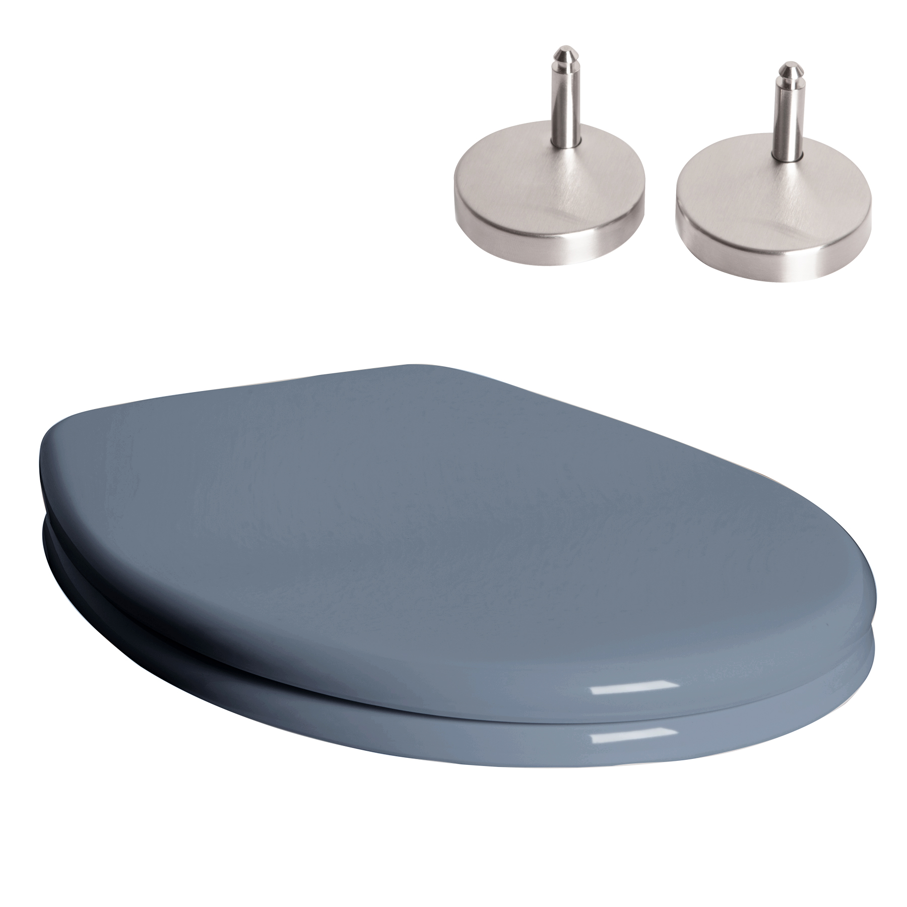 WC Sitz mit Softclose Toilettensitz in grau WC Deckel