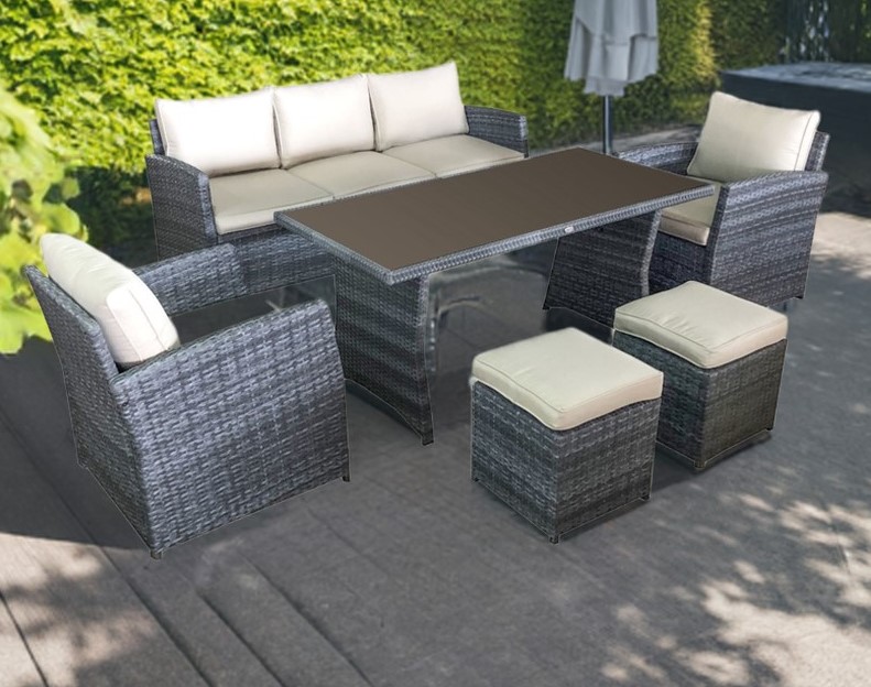 Gartenmöbel Loungemoebel Havanna grau Lounge