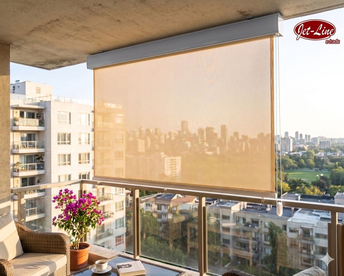 Vertikalmarkise Kassettenrollo Außenrollo Sonnenschutz 1.7x2.3m beige Sichtschutz Rollo