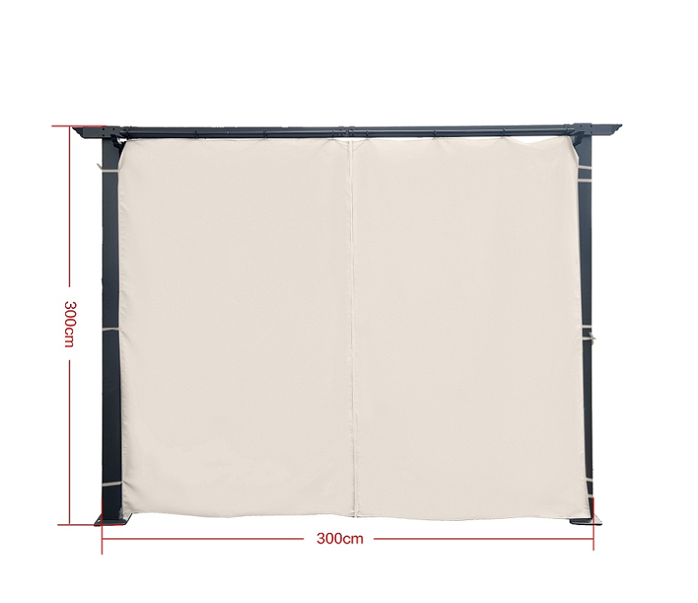 Jet-Line Curtain for Gazebo Luxor 3 m  beige