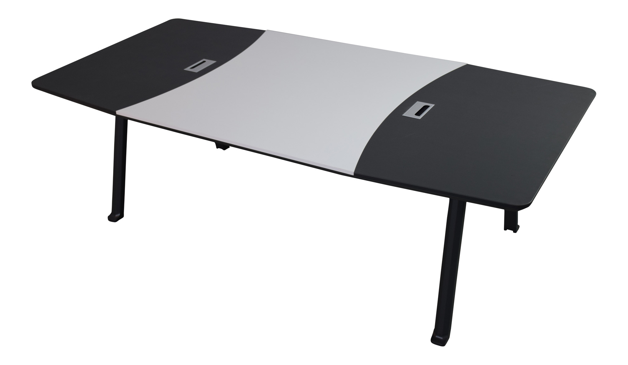 Conference-Table "Boston", white-anthracite - 8 people