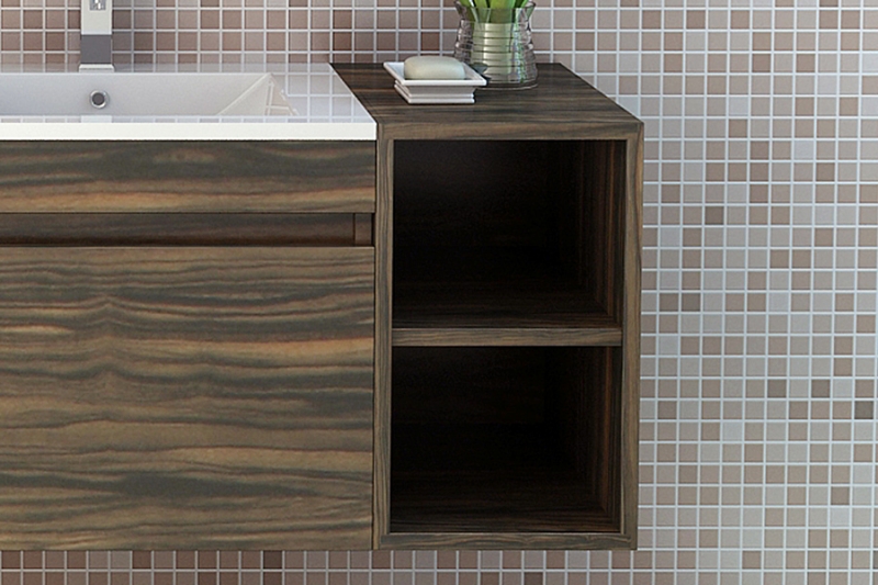 Bathroom Middle Cabinet Brixen (wood look "dark zebra")