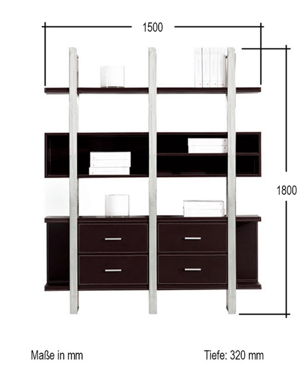 Office-Cabinet "Brindisi", black