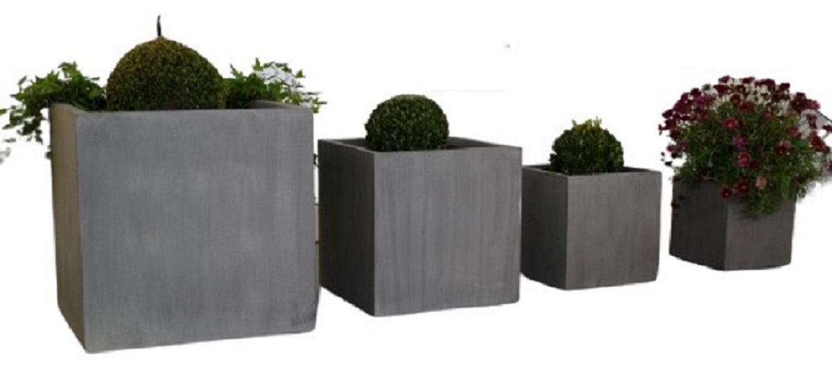 Flower Pot Set (4) FLORA concrete look