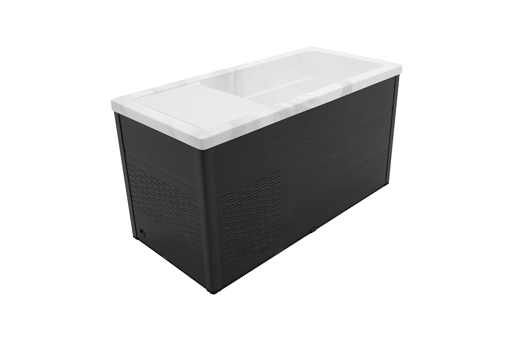 Eiswanne Badewanne Saunawanne Kaltwanne NARSARA marmorweiß-anthrazit