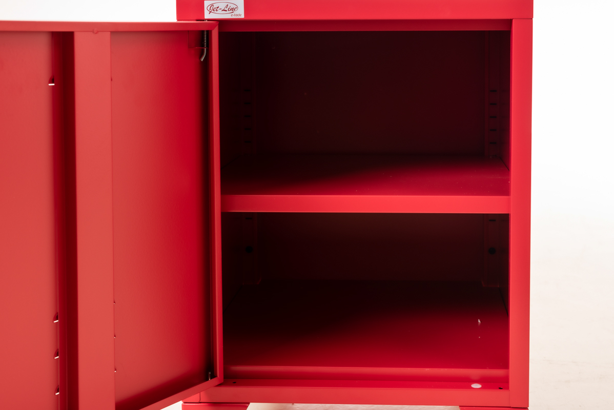 Steel Office-Cabinet MINSKOW locker 1door red