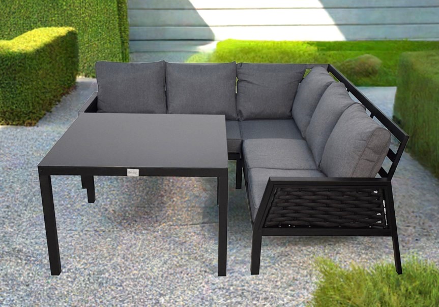 Jet-Line Gartenset Garten Lounge Ariana in schwarz Gartenmöbel Alu