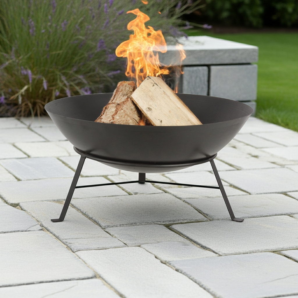 Feuerschale Feuerkorb Grillschale Metall  MINNESOTA schwarz