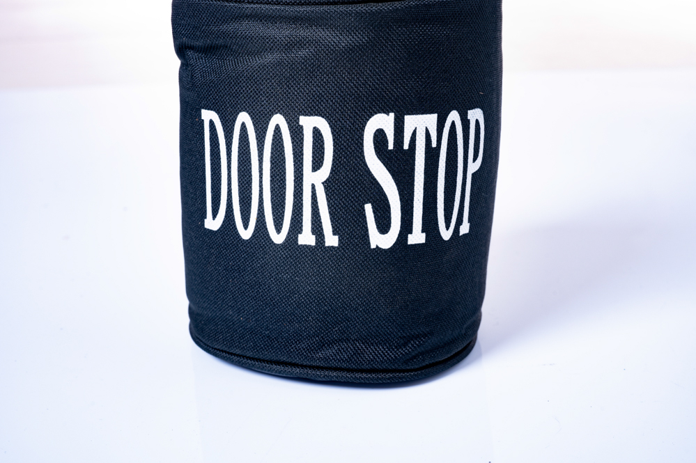 Door stopper SILVESTER black with ring