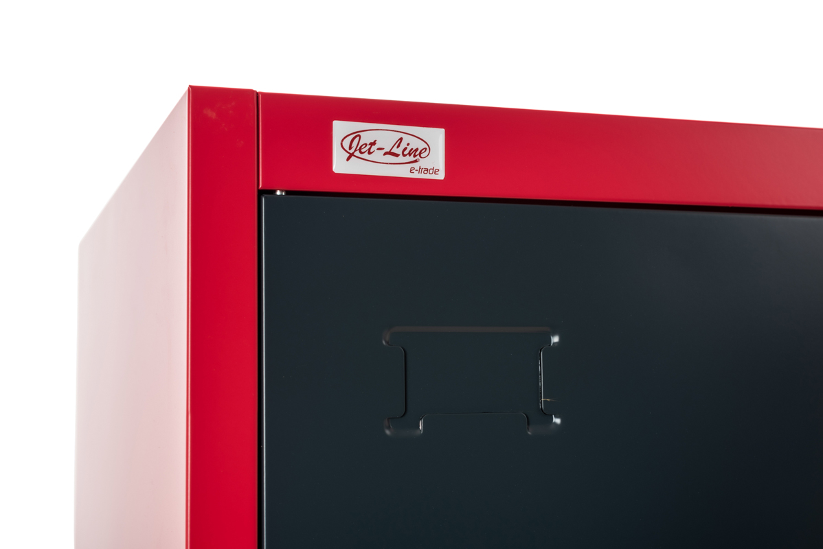 Steel Office-Cabinet ODESSA red-anthracite/dark-gray locker