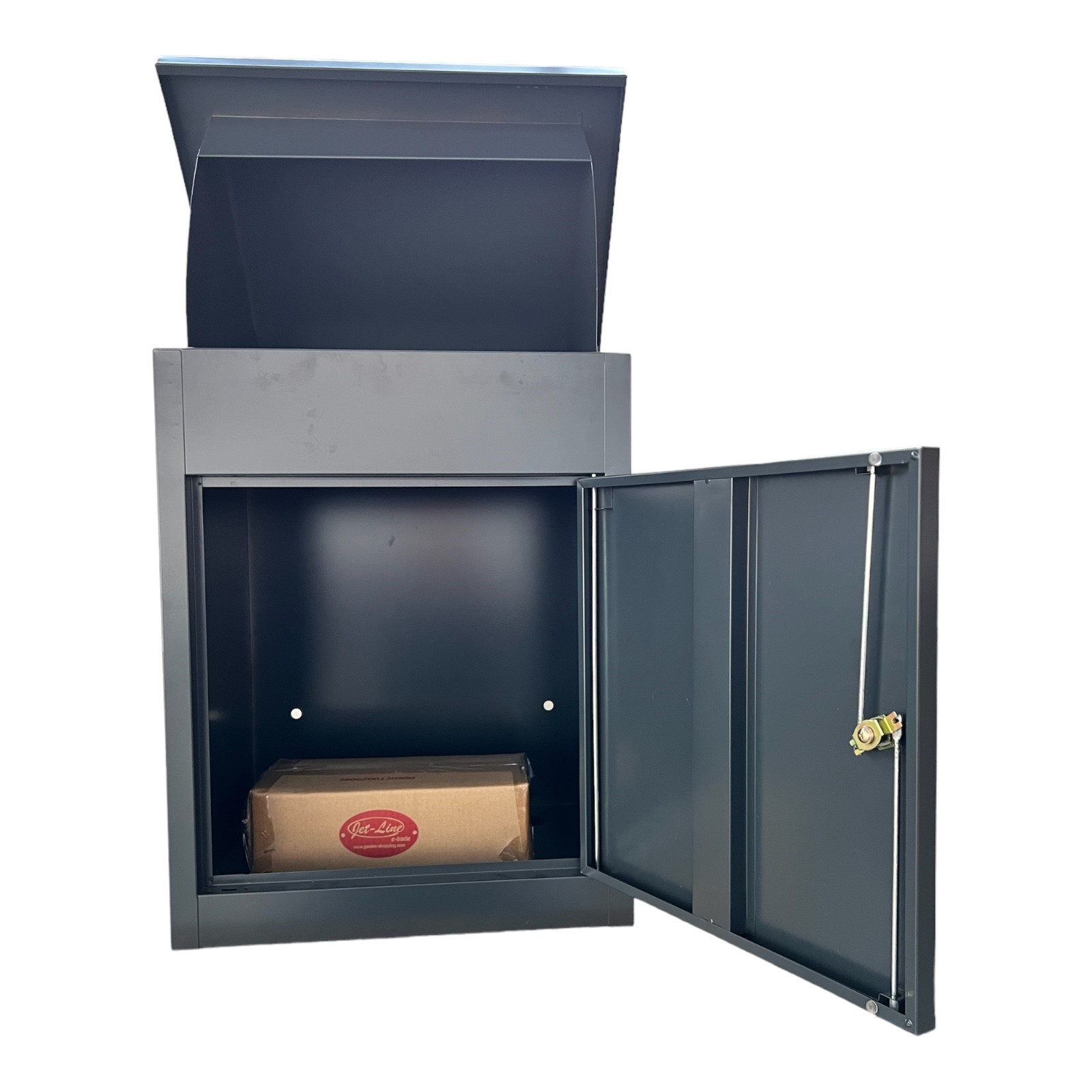 Paketbox Paketablage Briefbox Gr. L Metall anthrazit  59x36,5x45,5cm