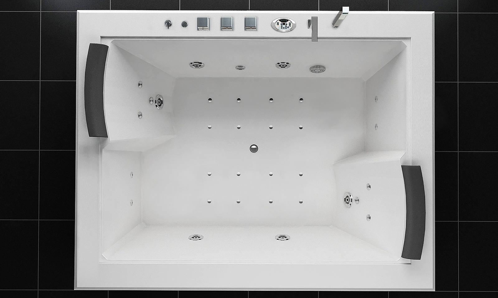 Whirlpool XXL 2 Personen BABILON weiss 180 x 141.5 cm