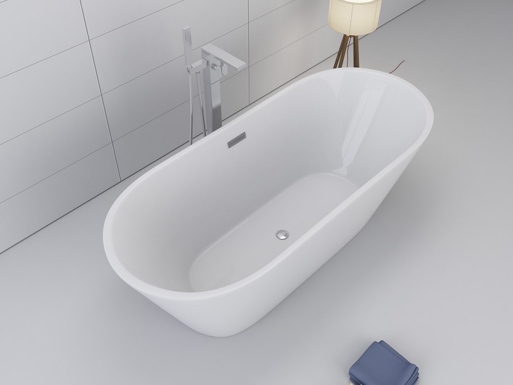 Badewanne freistehend Dehlia  weiss 170x80 cm hochwertiges Acryl 170 x 80 cm
