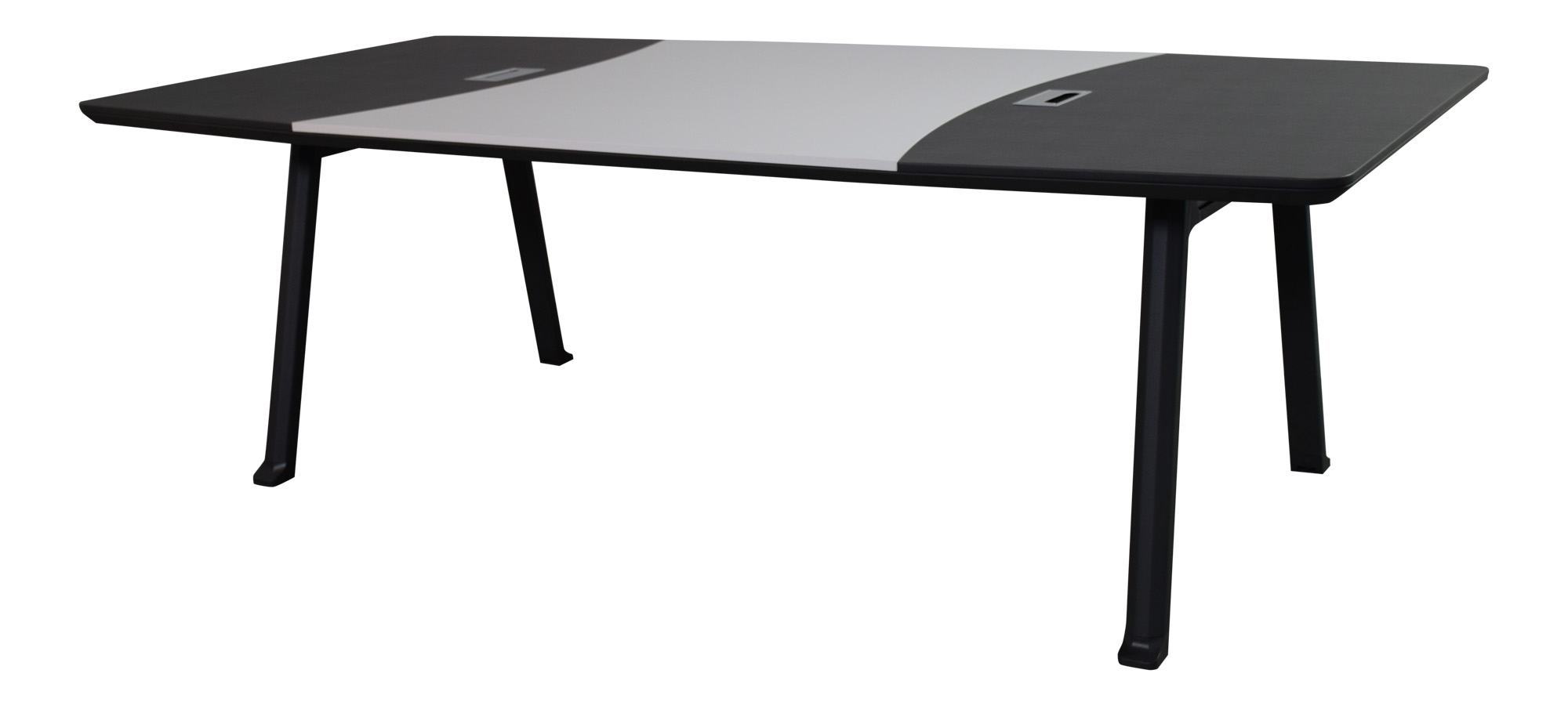 Conference-Table "Boston", white-anthracite - 8 people