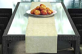 Table runner suiting to design cushion set 'Nizza' brown