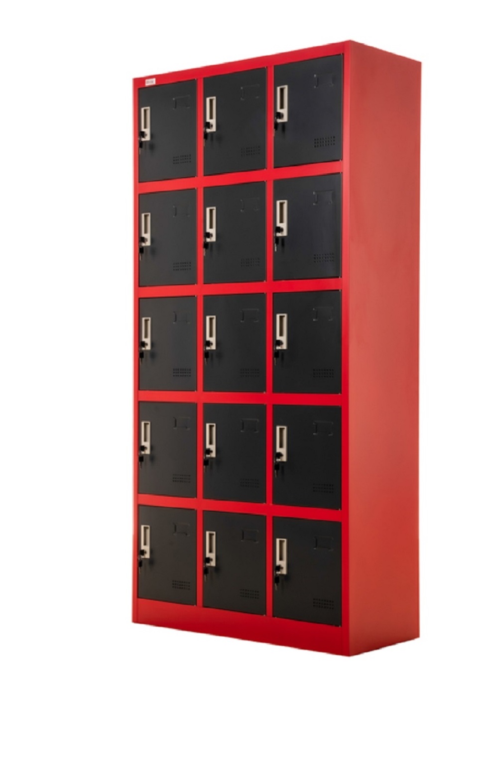 Steel Office-Cabinet BUDAPEST locker 1door red-dark grey