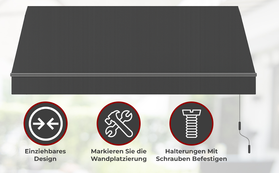 Gelenkarmmarkise Suncare 3,5 x 2,5 m anthrazit