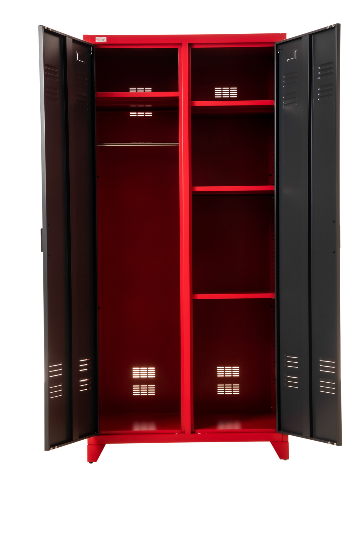 Steel Office-Cabinet ODESSA red-anthracite/dark-gray locker