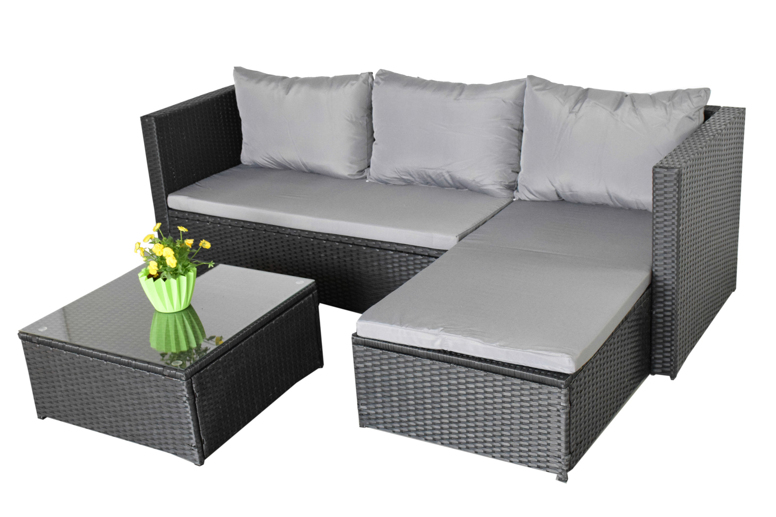 Garden furniture Bergen III black gray