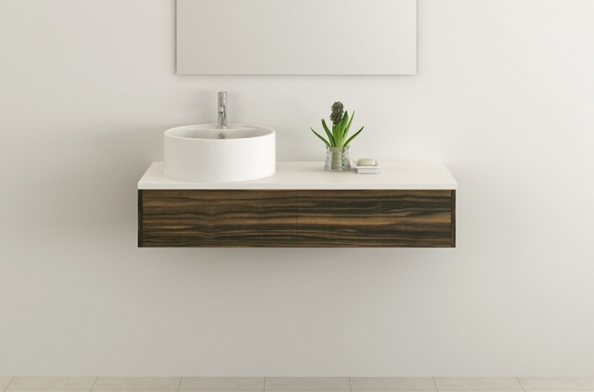 Bath furniture Biel walnut optic