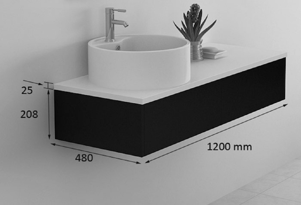 Bath furniture Biel zebra optic