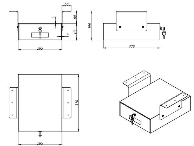 Lockable Drawer for height adjustable desks