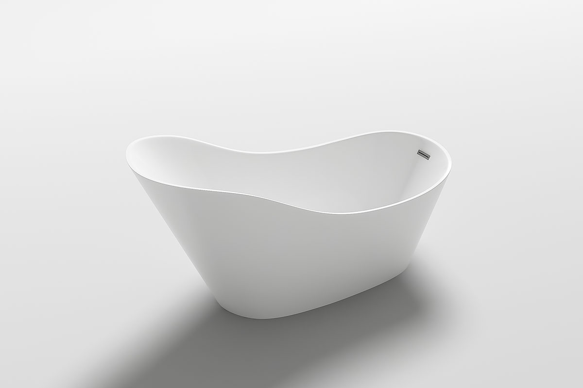 Design Badewanne CHUR II 1700x720 Jet-Line Wanne freistehend weiss elegant