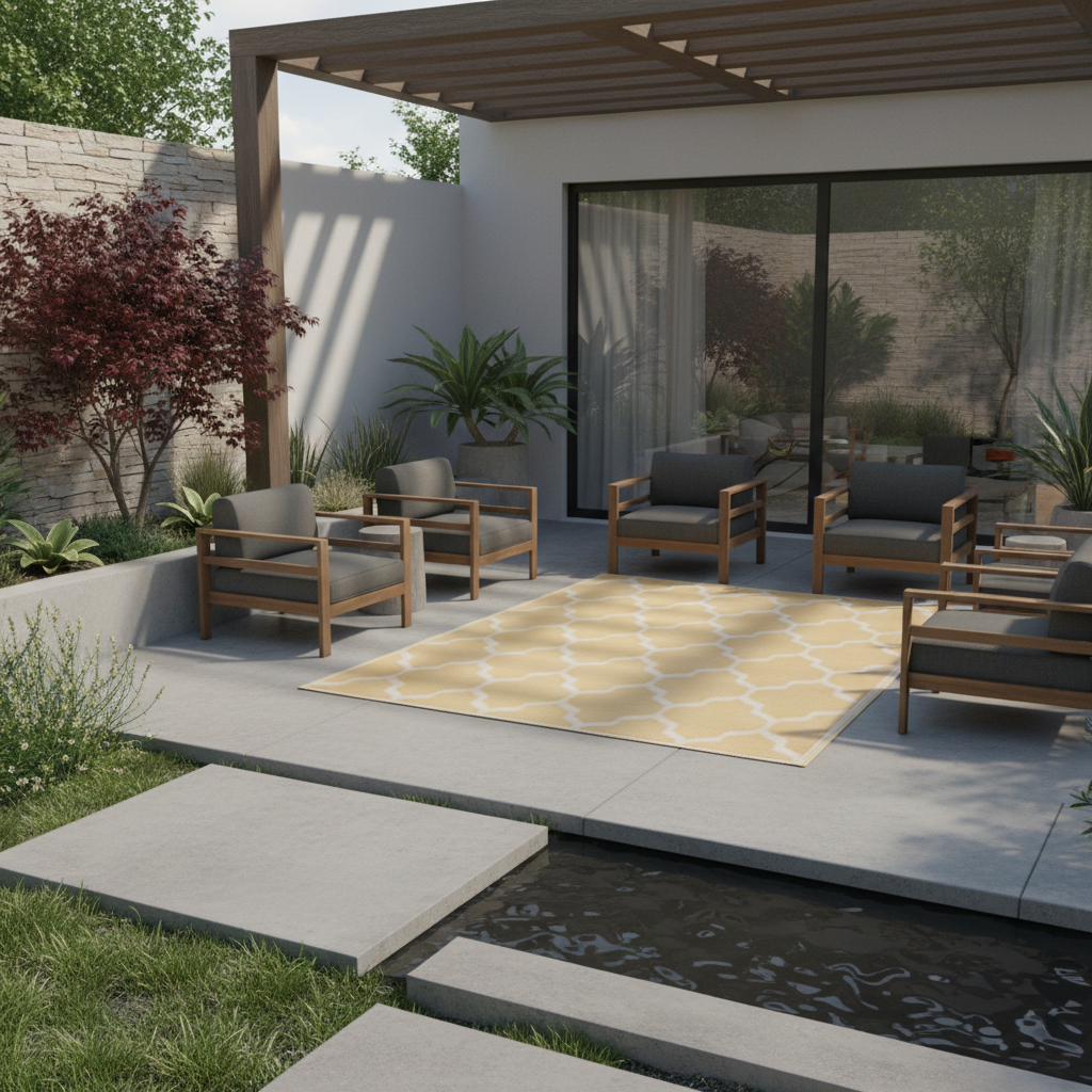 Garten Outdoor Kunststoffteppich Kate 120x180cm von Jet-Line Terrasse Balkon