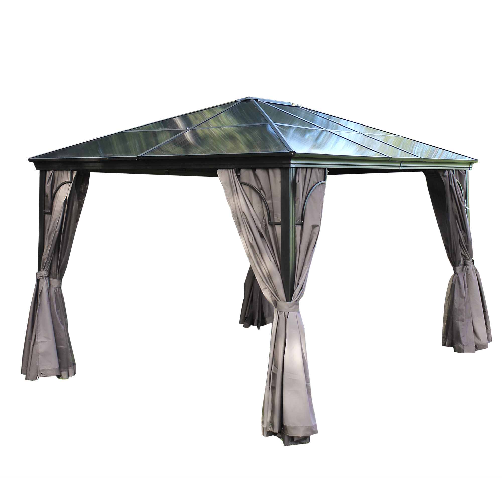 Pavillon Gartenpavillon 3x4,2m  Sahor anthrazit Aluminium UV-Schutz