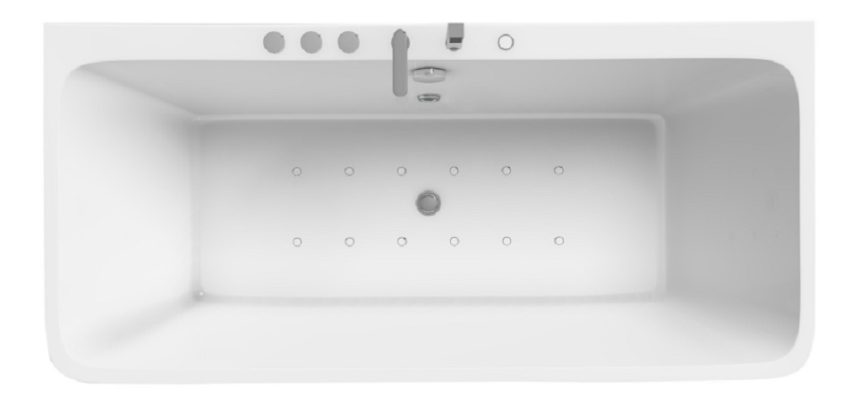 Whirlpool bathtub white Vallerie freestanding 170 cm