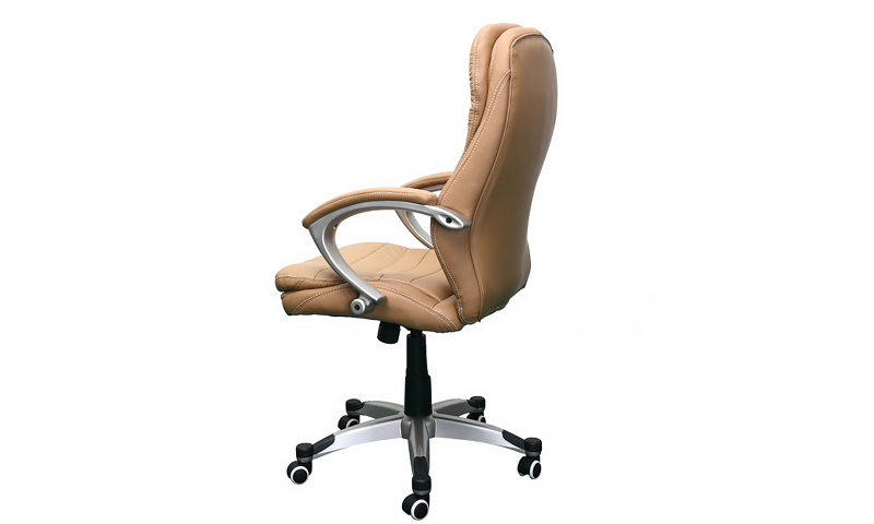 Bürostuhl Rom beige Chef Sessel Echtleder Büro Leder Büro Stuhl Jet-Line