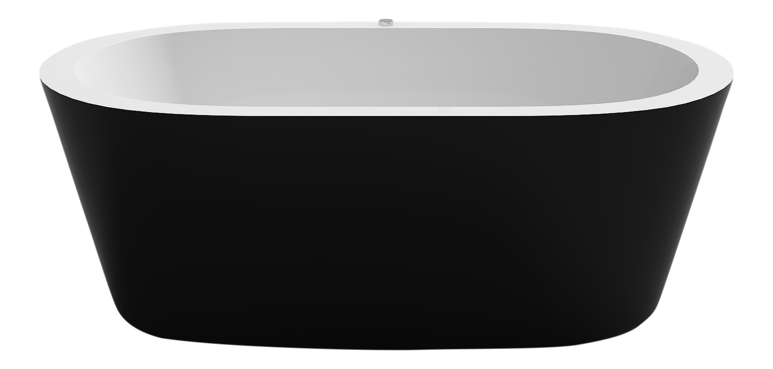 Badewanne MAGGIORE schwarz 170 x 80 cm