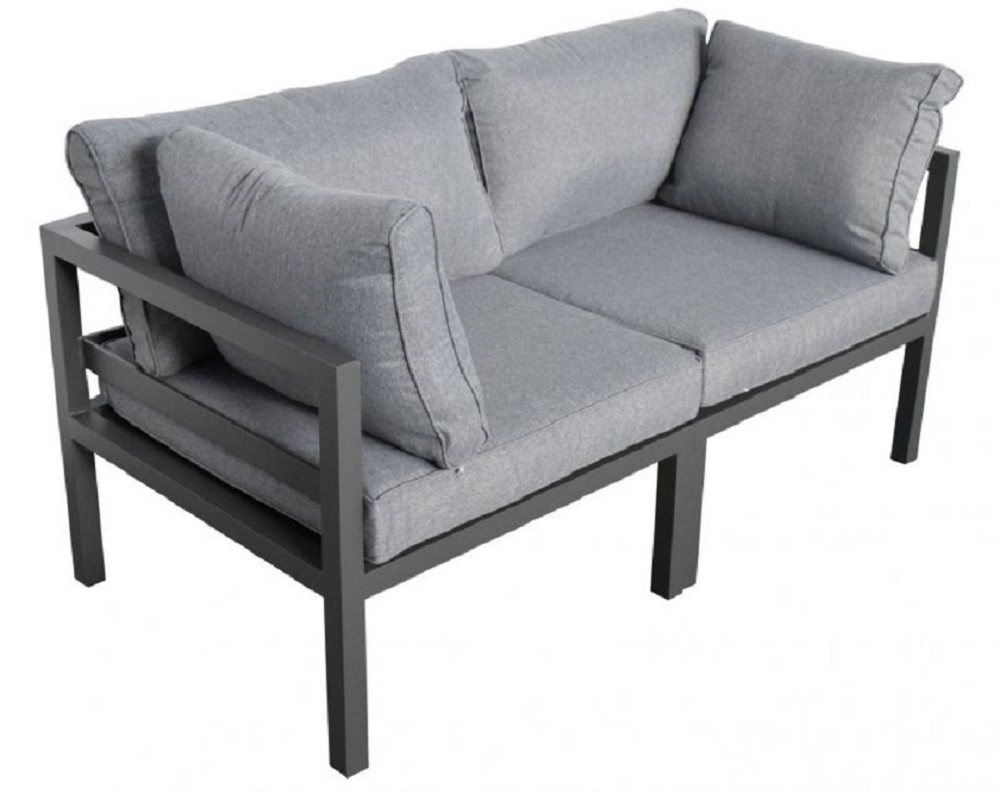 Garten Sofa RHODOS 2 Sitzer anthrazit