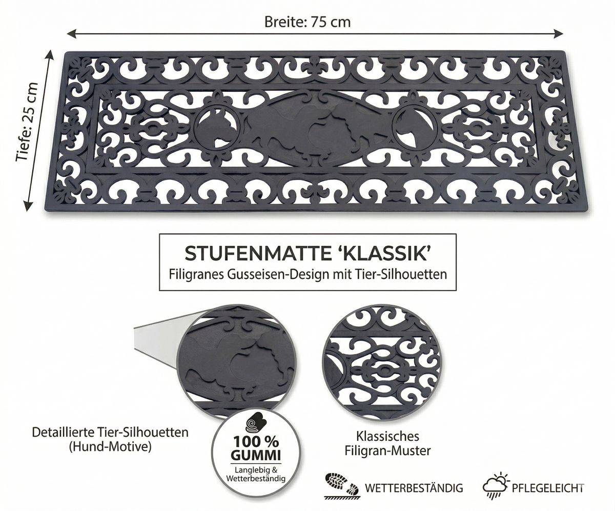 Stufenmatten ESCALERA 5er-Set Außenbereiche Treppenmatten