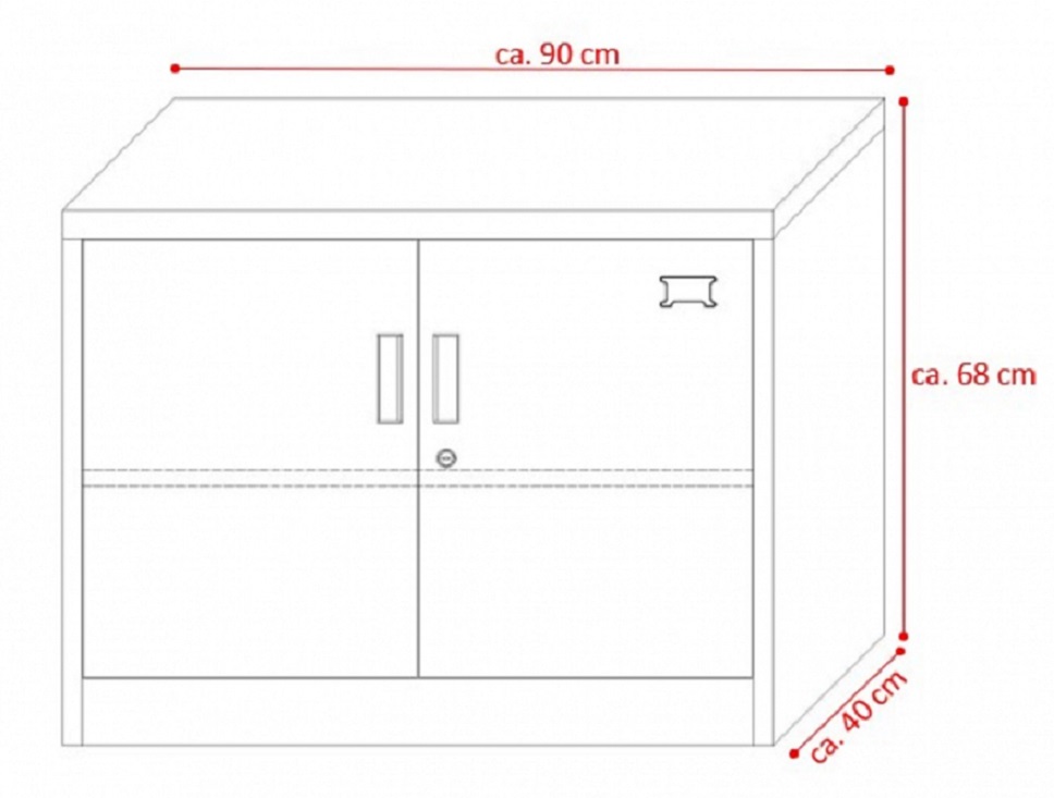 Steel Office-Cabinet "Saratow", anthracite/dark-gray