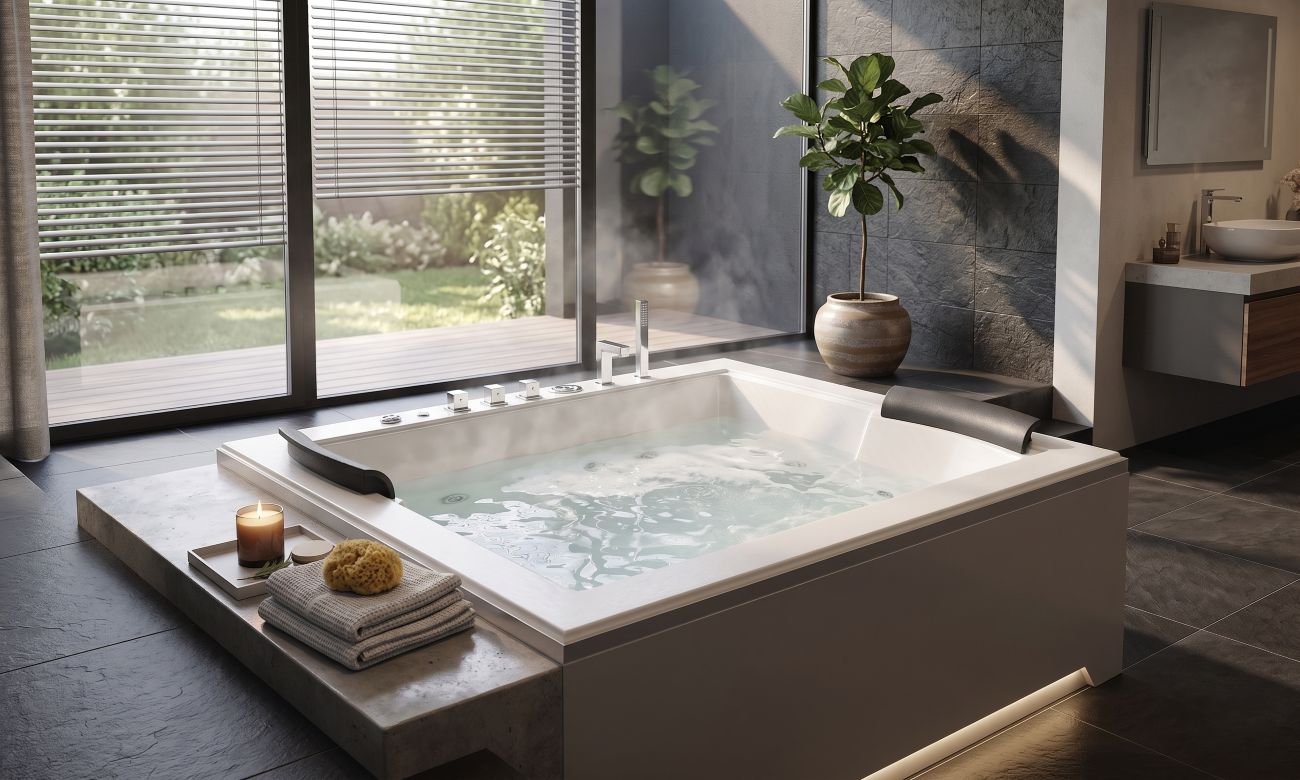 Badewanne, Jacuzzi, Whirlpool, Badezimmer, Plattform