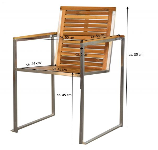 Chair for Garden-Set "Hestia" und "Ares", acacia wood